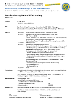 Informationsblatt zum Berufsreitertag