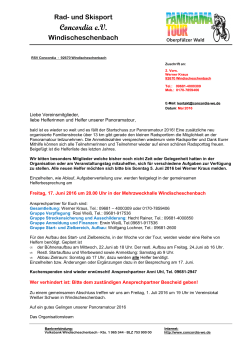 Helferinfo 2016 - RSV Concordia Windischeschenbach