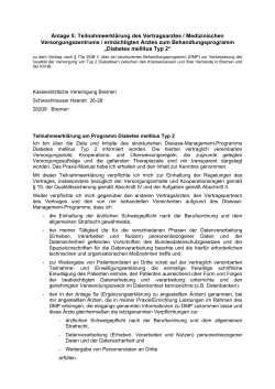 Teilnahmeerklärung Vertragsarzt (PDF - 0,03 MB)
