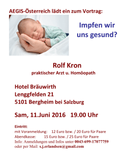 Impfen wir uns gesund?