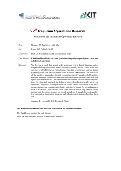 V OR träge zum Operations Research