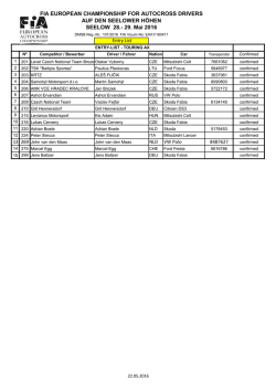 FIA EUROPEAN CHAMPIONSHIP FOR - Autocross-EM