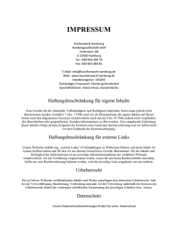 impressum - K&uuml;chenwerk Hamburg