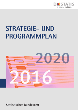 Strategie- und Programmplan 2016 bis 2020