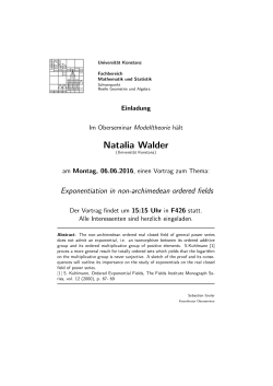 Natalia Walder - FB Mathematik und Statistik