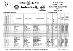 30 BOL D`OR HENRI LLOYD DU LAC DE NEUCHATEL 2016