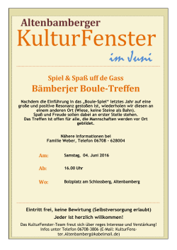 KulturFenster-4. Juni Altenbamberg
