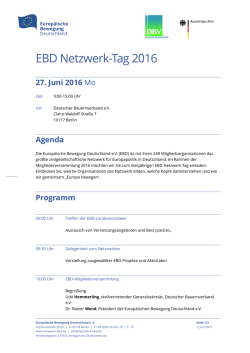 EBD Netzwerk-Tag 2016 - Europ&auml;ische Bewegung Deutschland