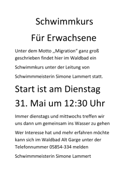 Infos Schwimmkurs