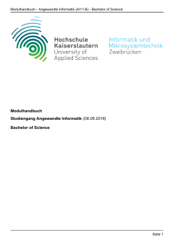 Bachelor of Science - Hochschule Kaiserslautern