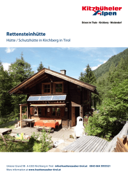 Rettensteinhütte in Kirchberg in Tirol