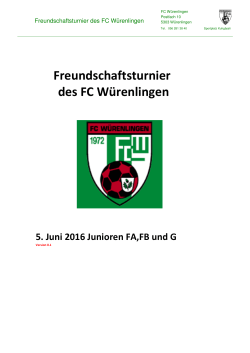 Freundschaftsturnier des FC Würenlingen