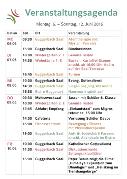 6.1 Veranstaltungsagenda 30.05.