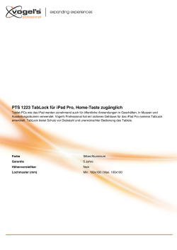 PTS 1223 TabLock für iPad Pro, Home-Taste zugänglich