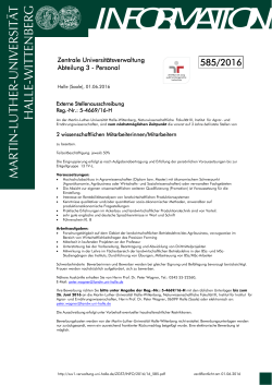 information - Zentrale Universitätsverwaltung - Martin