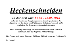 In der Zeit vom 13.06 - 18.06.2016