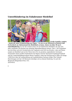 Umweltkindertag im Eubabrunner Riedelhof - Vogtland