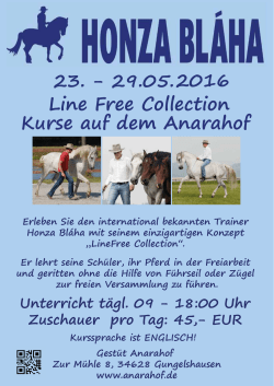 23. - 29.05. 2016 Line Free Collection Kurse auf dem