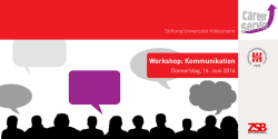 Workshop: Kommunikation - Universität Hildesheim
