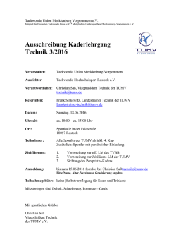 Ausschreibung