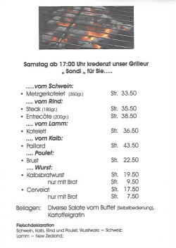 Heute kredenzt Sondi... - Restaurant Riva Laax