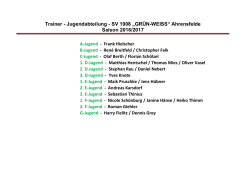 Jugend 2016-17 - SV 1908 GR&Uuml;N