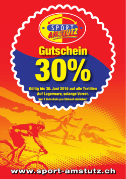 Gutschein - Sport Amstutz