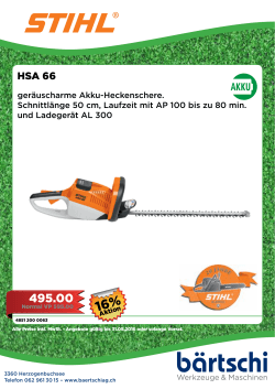 Akku-Heckenschere HSA 66