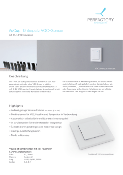 VoCup, Unterputz VOC-Sensor