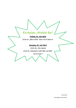 Kirchplatz „Waikiki-Bar“