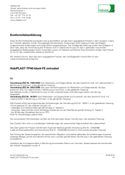Konformitätserklärung HabiPLAST-TP40-black-FE extruded