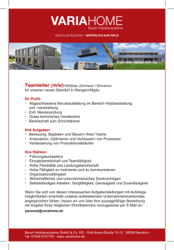 Teamleiter - VariaHome