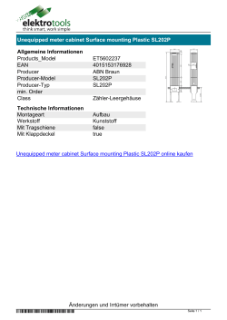 Datenblatt Unequipped meter cabinet Surface