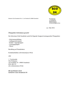 Infos - sco04.de -- Schwimm Club Osnabr&uuml;ck