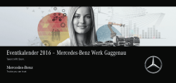 Eventkalender 2016 – Mercedes-Benz Werk Gaggenau