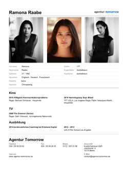 Rosa Teves - Agentur Tomorrow