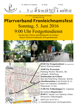 Info Plakat Fronleichnam