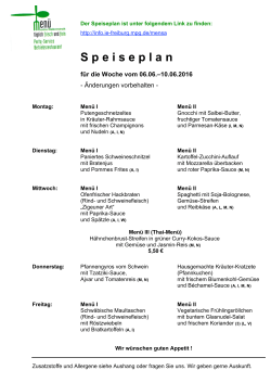 S p e i s e p l a n