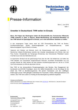 Unwetter in Deutschland: THW weiter im Einsatz (PDF, 41 KB, Datei