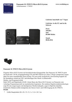 Panasonic SC-PMX74 Micro-Hi-Fi