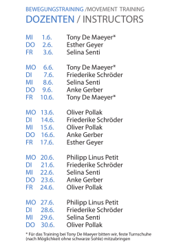 dozenten / instructors