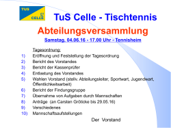 Tagesordnung - TuS Celle 92 eV