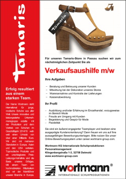 Verkaufsaushilfe m/w