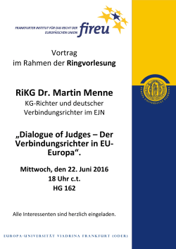 22.06.2016 RiKG Dr. Martin Menne