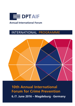 10th Annual International Forum for Crime Prevention