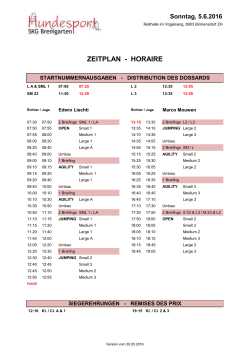Zeitplan SKG Bremgarten Juni 2016
