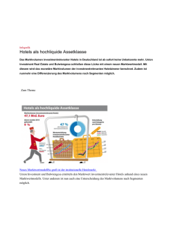 Hotels als hochliquide Assetklasse