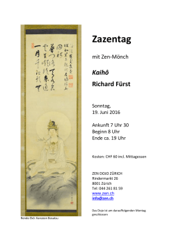 Flyer... - Zen Dojo Zürich