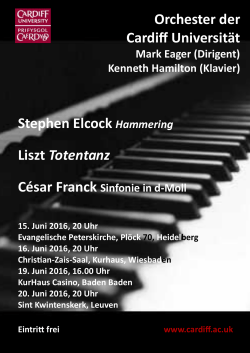 Orchester der Cardiff Universität Stephen Elcock Hammering Liszt