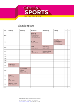 Stundenplan - Simply Sports